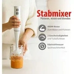 alpina Elektrische Stabmixer 400W - P&uuml;rierstab mit Turbofunktion und...