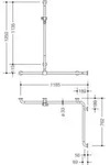 HEWI 801.35B330 97 Dusch-Wannenhdl. m.Br.H.St., matt, - Wei&szlig;