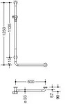 HEWI 801.33.226 92 Winkelgriff m.Br.H.Stg. Ser 801, - Wei&szlig;