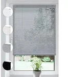 SONELLO Aluminium Jalousie 85cm x 175cm Silber Alu Jalousie Klemmfix ohne Bohren