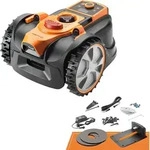 LawnMaster Roboter-Rasenm?her mit Kamera-Navigation, App und Ladestation.