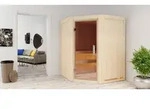 Sauna Larin : Klare Ganzglast&uuml;r : ohne Dachkranz : 9 kW Ofen + Steuerger&auml;t Easy 