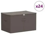 vidaXL Aufbewahrungsbox 24 pcs Grau 55 x 35 x 32 cm Vliesstoff - Grau