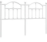 vidaXL Ersatz-Kopfteil Metall Wei&szlig; 135 cm - Wei&szlig;