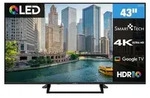 Smart-Tech 43QG06V, 109,2 cm (43"), 3840 x 2160 Pixel, QLED, Smart-TV, WLAN,...