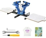 VEVOR 2 Stationen 4 Farben Siebdruckmaschine Siebdruck T-Shirt Textildruck DIY -