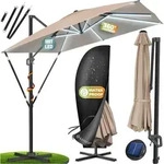 KESSER&reg; Sonnenschirm Ampelschirm SUN XL 300 x 300 cm Inkl. Abdeckung...