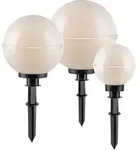 3er Set LED Kugelleuchten, schwarz, wei&szlig;, D 20 cm, 30 cm, 40 cm - Wei&szlig;