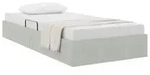 vidaXL Aufbewahrungsbett mit Matratze Hellgrau 100 x 203 cm Samt - Grau