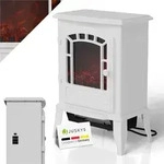 Juskys Elektrokamin 2000 W &ndash; Flammeneffekt & Heizfunktion, Wei&szlig; - Wei&szlig;