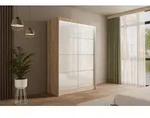 ALTDECOR Kleiderschrank mit Lacobel-Schiebet&uuml;ren, kugelgelagerte...