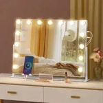 SONGMICS Schminkspiegel mit LED-Beleuchtung, Touch-Steuerung, 15...