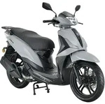 Motorroller Libero 125 ccm 90 km/h 16-Zoll grau-schwarz - Grau/Schwarz
