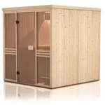 FinnTherm Innensauna Karina Innensauna 2 Sitzb&auml;nke aus Holz, Saunakabine mit...