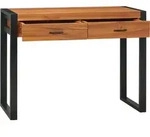 vidaXL Schreibtisch mit 2 Schubladen 100x40x75 cm Teakholz - Braun