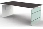 Schreibtisch Aveto Wangengestell 180x80x68-76cm h&ouml;henverstellbar anthrazit