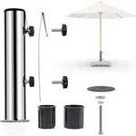 osoltus Edelstahl Universal Standrohr zu Granit Schirmst&auml;nder 30/40kg mit...