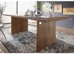 MASSIVMOEBEL24 Baumtisch Akazie 200x100x76 braun lackiert PURE ACACIA #215 -...