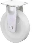 Bockrolle 100mm RR110.B15Platte,Kst.wei&szlig;,KL RR110.B15.101