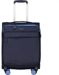 Franky Blauer Kabinentrolley 55.5 cm mit 4 Rollen, TSA-Schloss und Frontf&auml;chern -