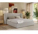 MKS MEBLE Doppelbett Polsterbett EMORA CLASSIC Bett Holzgestell hohes Kopfteil...