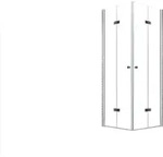 GZH 90x90x180 cm Hera Eck Duschkabine inkl. Tasse + Siphon - Transparent