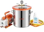 VEVOR Vakuumpumpe mit 11,4 L Vakuumkammer, 3,5 CFM 99 L/min, 1-stufige