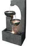Dehner Gartenbrunnen Lorca, Outdoor-Brunnen, mit warmwei&szlig;er LED-Beleuchtung,