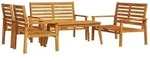 vidaXL 5-tlg. Garten-Lounge-Set Massivholz Akazie - Braun