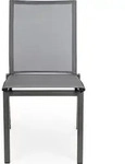 4er Set St&uuml;hle Cruise 50 x 61 x 88,5 cm Aluminium Textil Anthrazit - Grau