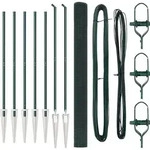 vidaXL Schwei&szlig;drahtzaun mit Spikes 10 x 1,5 m PVC-beschichteter Stahl - Gr&uuml;n