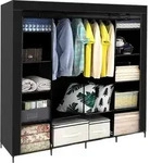 Kleiderschrank Stoffschrank 170x170 cm Aufbewahrung Faltschrank 21744 - Schwarz