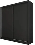 BEAUTYSOFA | Kleiderschrank MARIO 200 cm Schwarz &ndash; Moderner Schrank ohne...