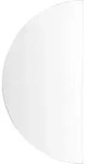 BELIANI Badspiegel mit LED-Beleuchtung Halbrund 50 x 100 cm Modernes Design