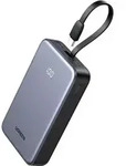 Powerbank 20000Mah Ugreen Pb505, Usb + Usb-C, integriertes Kabel, 20W (Grau) -...