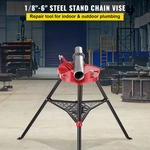 VEVOR Stativ-Rohrkettenschraubstock mit 1/8-6" Rohrst&auml;nder klappbare Stahlbeine