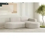 Ecksofa Designersofa PALMA XS in Stoff Scala Sand Ottomane Rechts - Beige