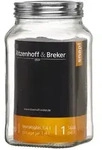 #4xRitzenhoff & Breker Vorratsglas "VIO", eckig, 1,4 l - Transparent