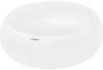 LuxeBath Waschbecken Aufsatzwaschbecken Rund, &Oslash; 35x12 cm, Wei&szlig;, aus Keramik -...
