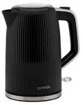 Gorenje Elektrischer Wasserkocher 2200W 1,7L Schwarz Schwenkbarer Boden Mit Filter -