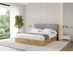 ALTDECOR Polsterbett mit Bettkasten - ENZO8 - 140x200 Grau Casablanca- Bett mit