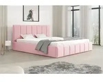 Polsterbett Doppelbett DETROIT 120x200cm Stoff Magic Velvet Rosa - Rosa