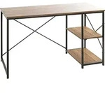 HAKU Schreibtisch eiche, schwarz - Metall, Spanplatte, B/H/T: 120x74x60 cm -...