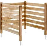 VEVOR Sichtschutzzaun aus Holz, 91,4 cm B x 91,4 cm L, dreiteiliger Lattenzaun...
