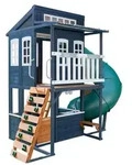KidKraft Cozy Escape Spielturm mit Rutsche &ndash; Zweist&ouml;ckiges Outdoor...