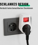 greate 6x Schaltbare Steckdose mit Schalter 1fach - Schuko Steckdosenschalter,