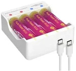 ANSMANN Pure Power Set - 4x Mignon AA Akkus und Lademodul - Wei&szlig;