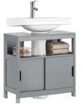 SoBuy FRG128-II-SG Waschbeckenunterschrank Badm&ouml;bel Badezimmerschrank Waschtisch