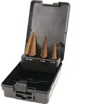 Blechschlbohrer-Satz 3-14/4-20/16-30,5 mm HSS-TiN 3 teilig Kunststoffkassette