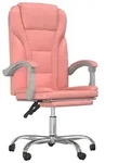 vidaXL B&uuml;rostuhl mit Liegefunktion Rosa Kunstleder - Rosa